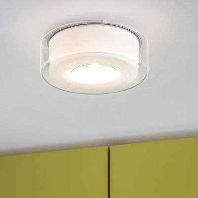 Curling M LED ceiling lamp - clear with reflector cylindrical / 2700 K special offer