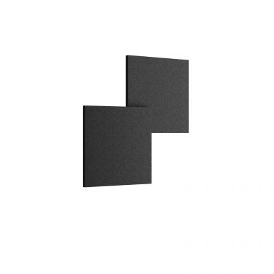 Puzzle Wand- und Deckenleuchte Double Square Schwarz Schwarz